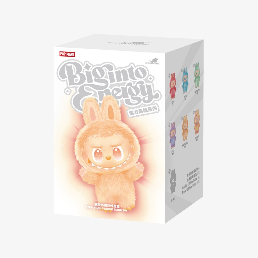 NIB Authentic Pop Mart Big Into Energy Happiness Peach Labubu Vinyl Pendant - Picture 11 of 11